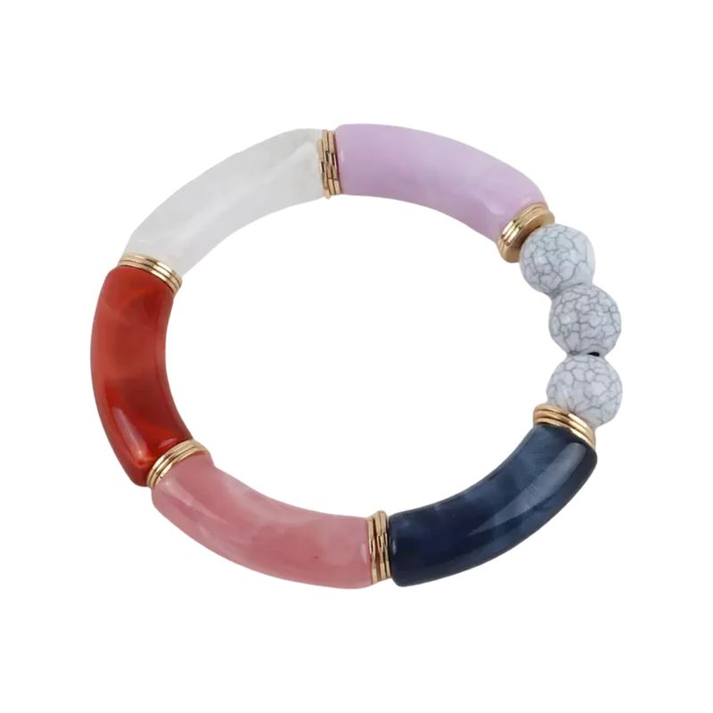 LITTLE BIRD DESIGNS Lilian Bracelet - Lilac & Navy BRACELET - Zabecca Living