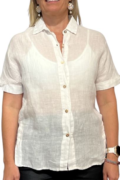 LITTLE LIES Essential Shirt - White Shirts & Blouses - Zabecca Living