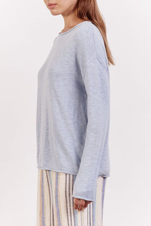 LITTLE LIES Nellie Top - Blue Jumpers + Knitwear - Zabecca Living