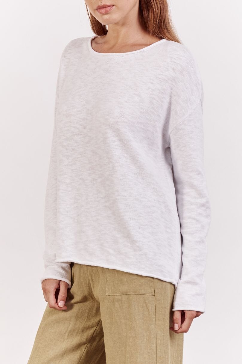 LITTLE LIES Nellie Top - White Jumpers + Knitwear - Zabecca Living