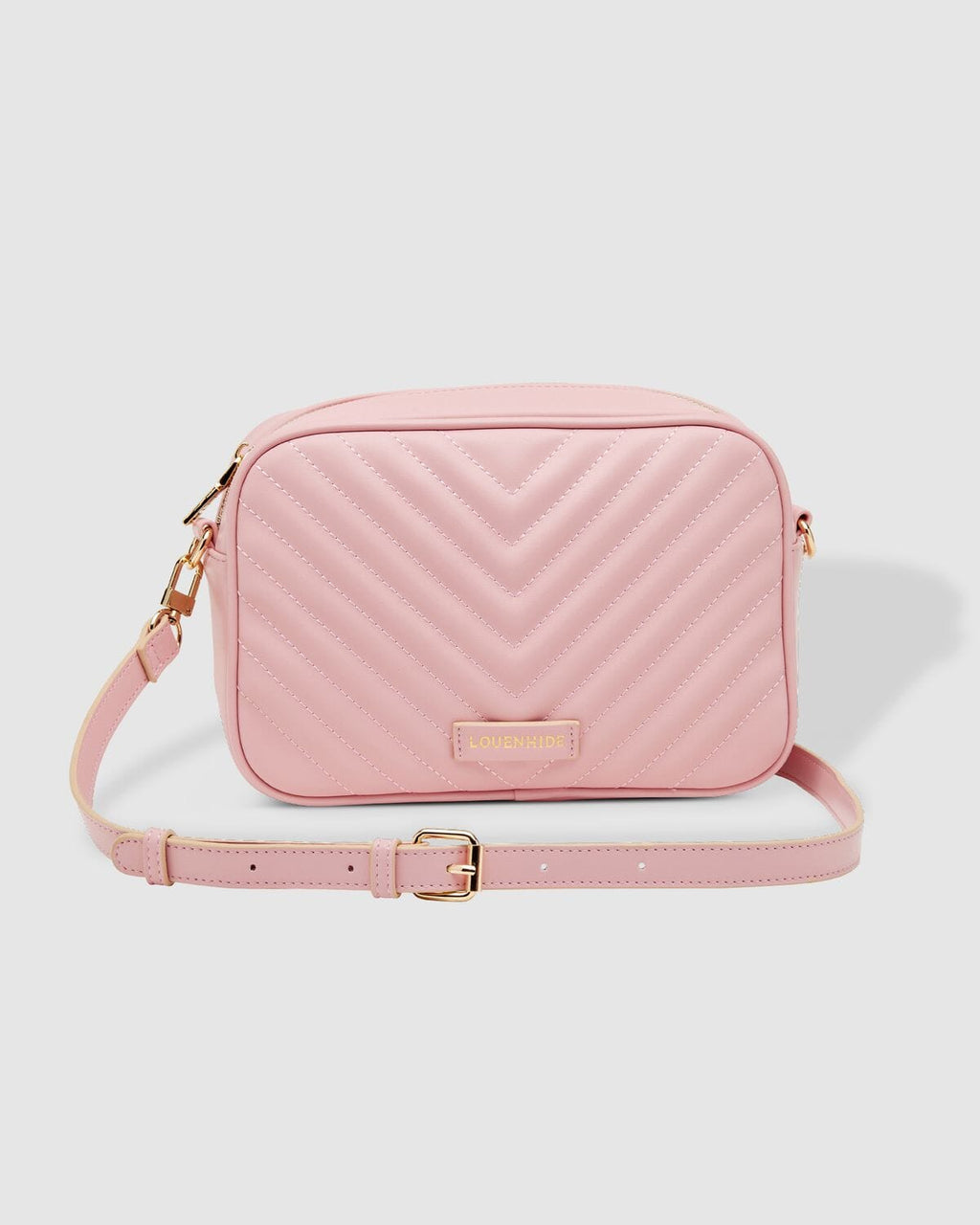 Pale Pink Quilted Bee Cross Body Bag