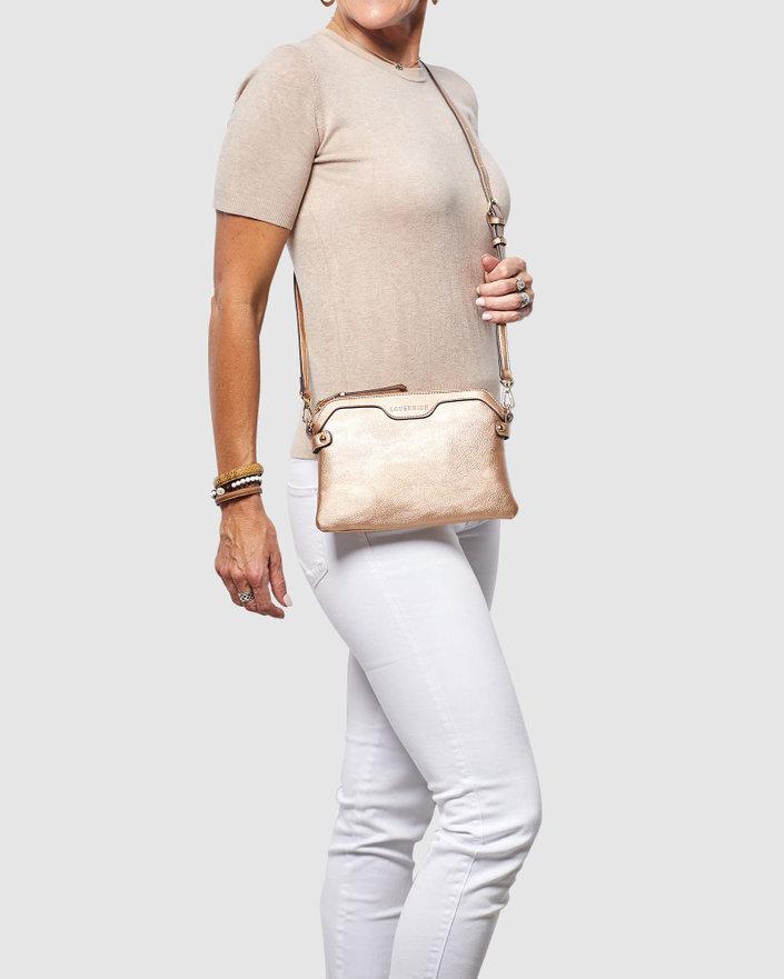 Champagne cross body on sale bag