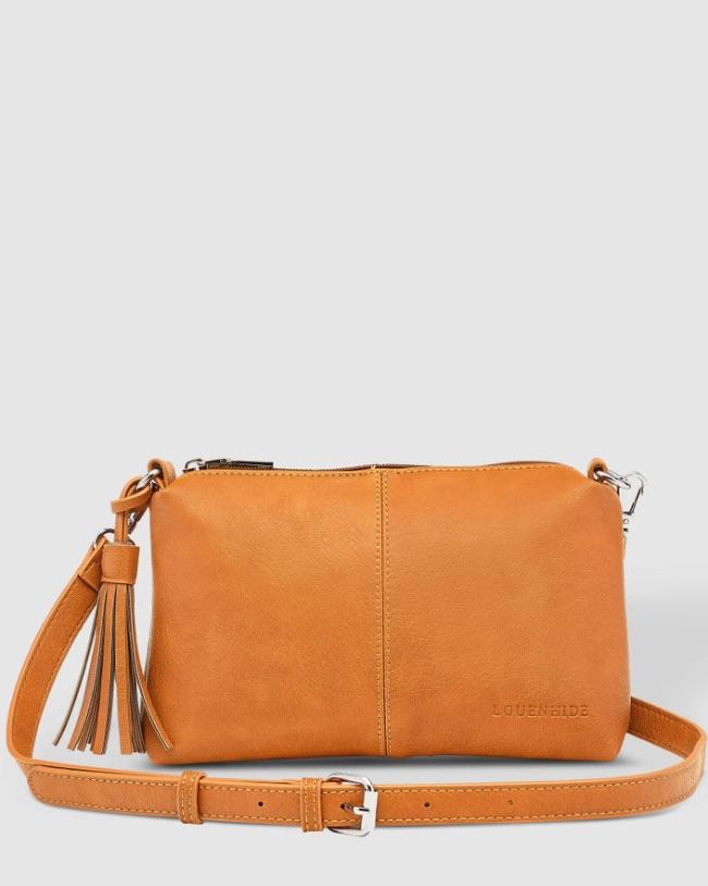 LOUENHIDE Baby Daisy Crossbody Bag - Nutmeg HANDBAG - Zabecca Living