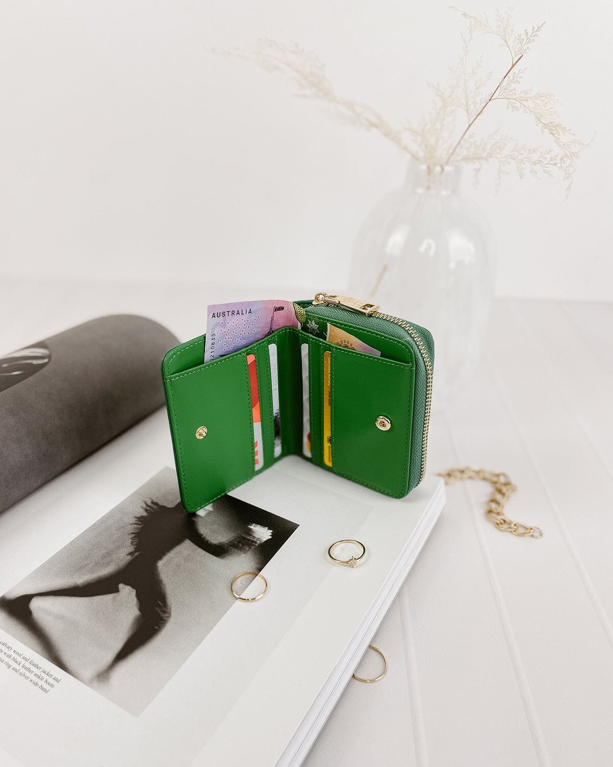 LOUENHIDE Bridget Wallet - Emerald Green WALLET - Zabecca Living