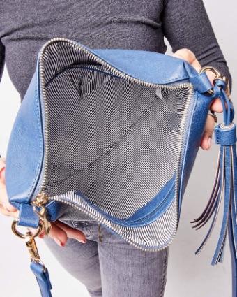 LOUENHIDE Daisy Crossbody Bag - Steel Blue HANDBAG - Zabecca Living