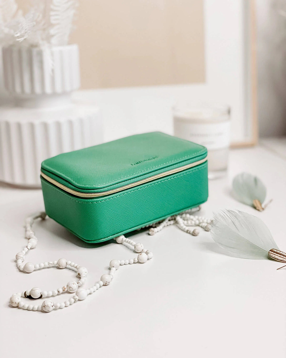 LOUENHIDE Ellie Jewellery Box - Spearmint Jewellery Box - Zabecca Living