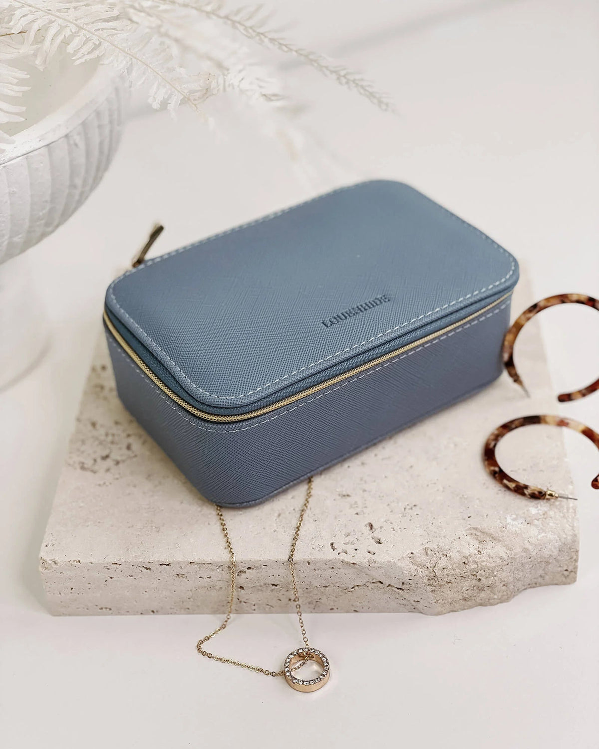 LOUENHIDE Ellie Jewellery Box - Wedgwood Blue Jewellery Box - Zabecca Living