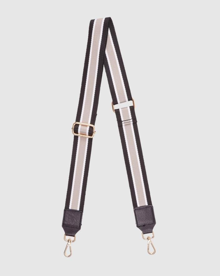 LOUENHIDE Gilly Guitar Strap - Stripe Black/Grey HANDBAG - Zabecca Living