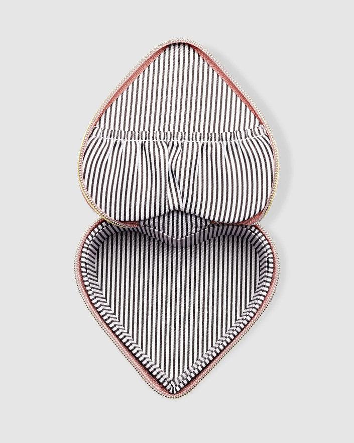 LOUENHIDE Heart Jewellery Box - Patent Nude Jewellery Box - Zabecca Living