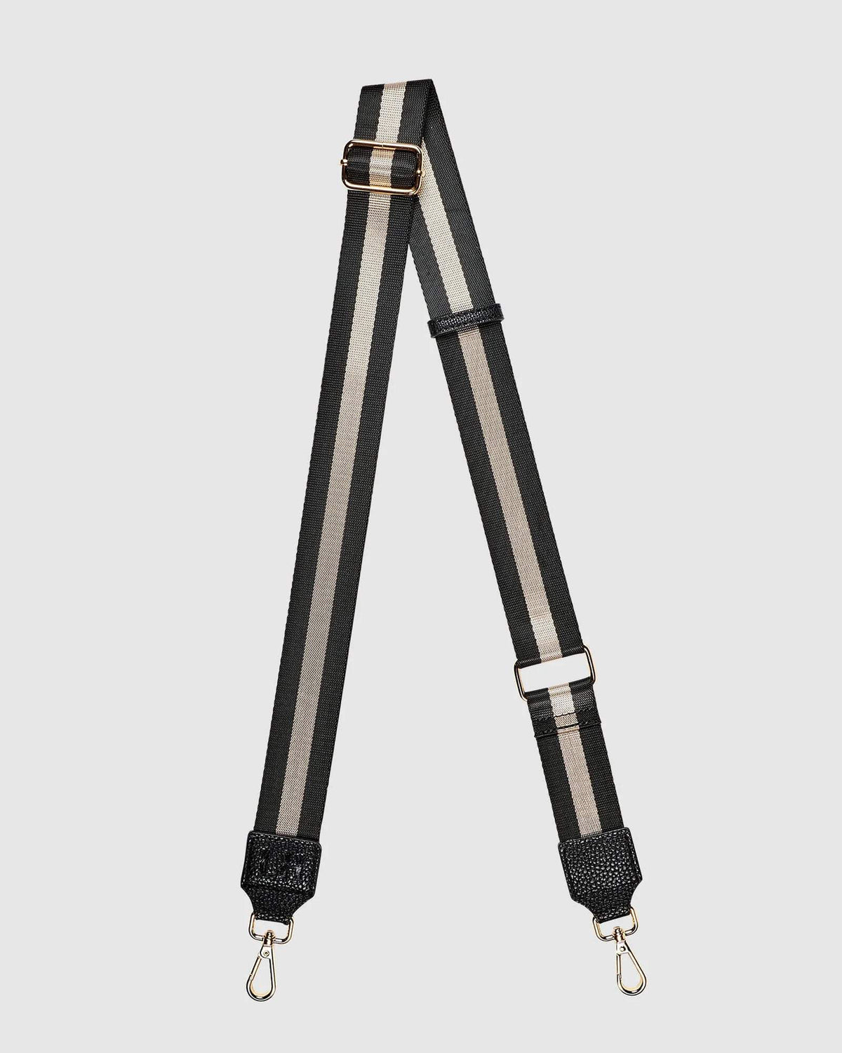 LOUENHIDE Hendrix Stripe Guitar Strap - Black/Champagne HANDBAG - Zabecca Living