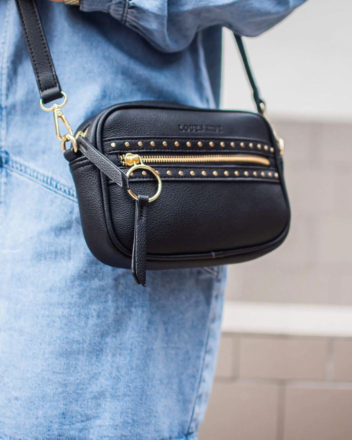 LOUENHIDE India Crossbody Bag - Black HANDBAG - Zabecca Living