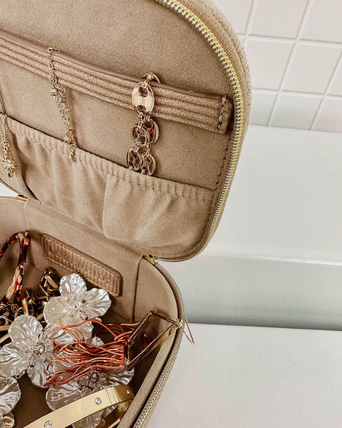 LOUENHIDE Jesse Jewellery Box - Almond Jewellery Box - Zabecca Living