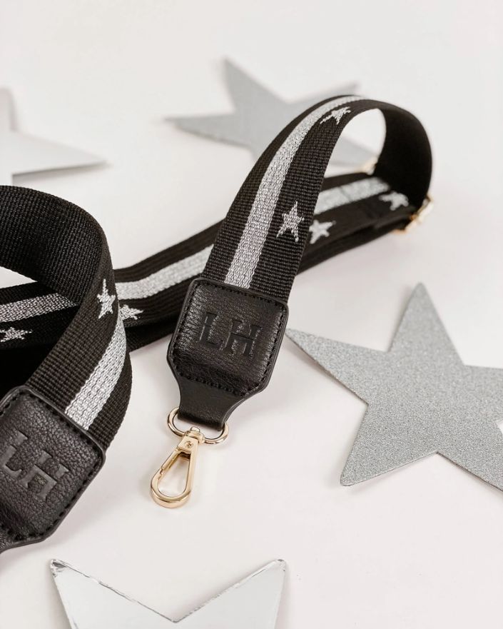 LOUENHIDE Munroe Guitar Strap - Black/Silver HANDBAG - Zabecca Living