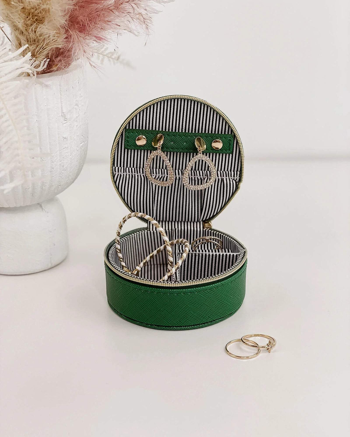 LOUENHIDE Sisco Jewellery Box - Forest Green Jewellery Box - Zabecca Living