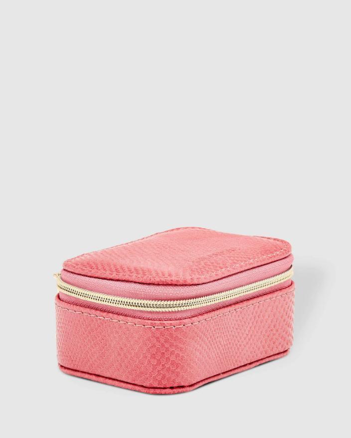 LOUENHIDE Suzie Lizard Jewellery Box - Dark Blush Jewellery Box - Zabecca Living