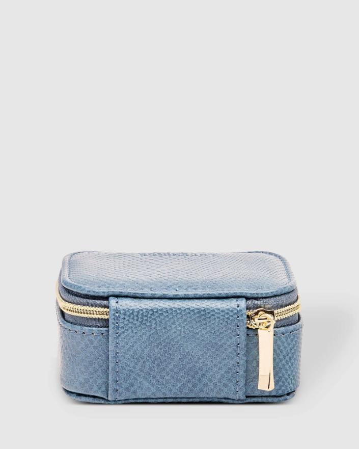 LOUENHIDE Suzie Lizard Jewellery Box - Denim Jewellery Box - Zabecca Living
