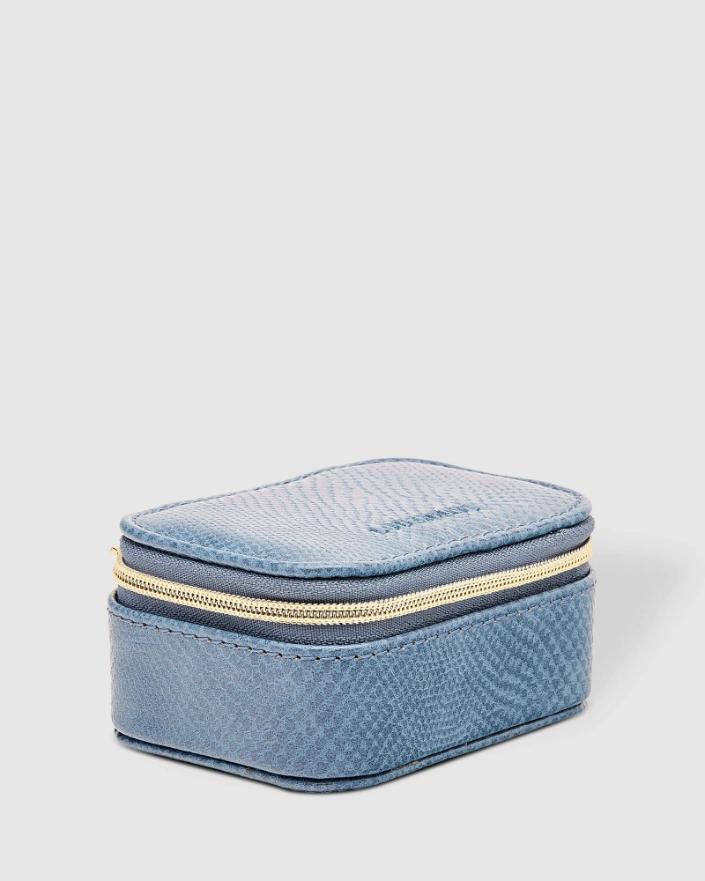 LOUENHIDE Suzie Lizard Jewellery Box - Denim Jewellery Box - Zabecca Living
