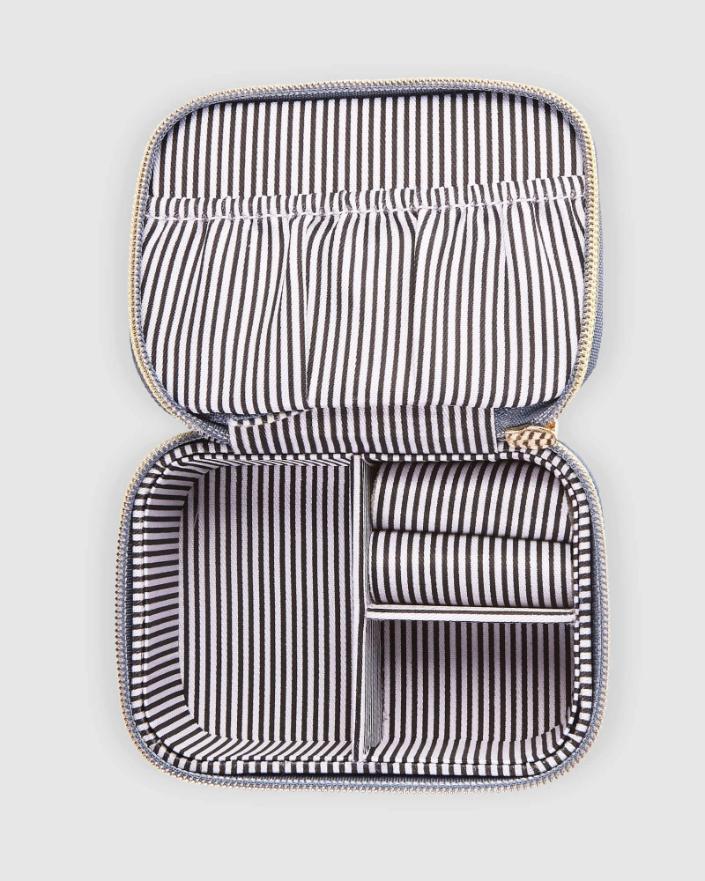 LOUENHIDE Suzie Lizard Jewellery Box - Denim Jewellery Box - Zabecca Living