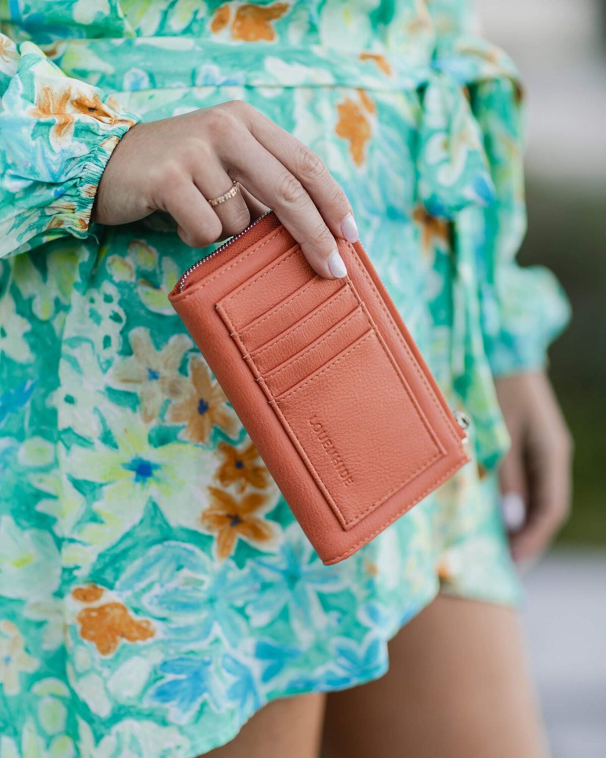 LOUENHIDE Tyra Cardholder - Tangerine WALLET - Zabecca Living