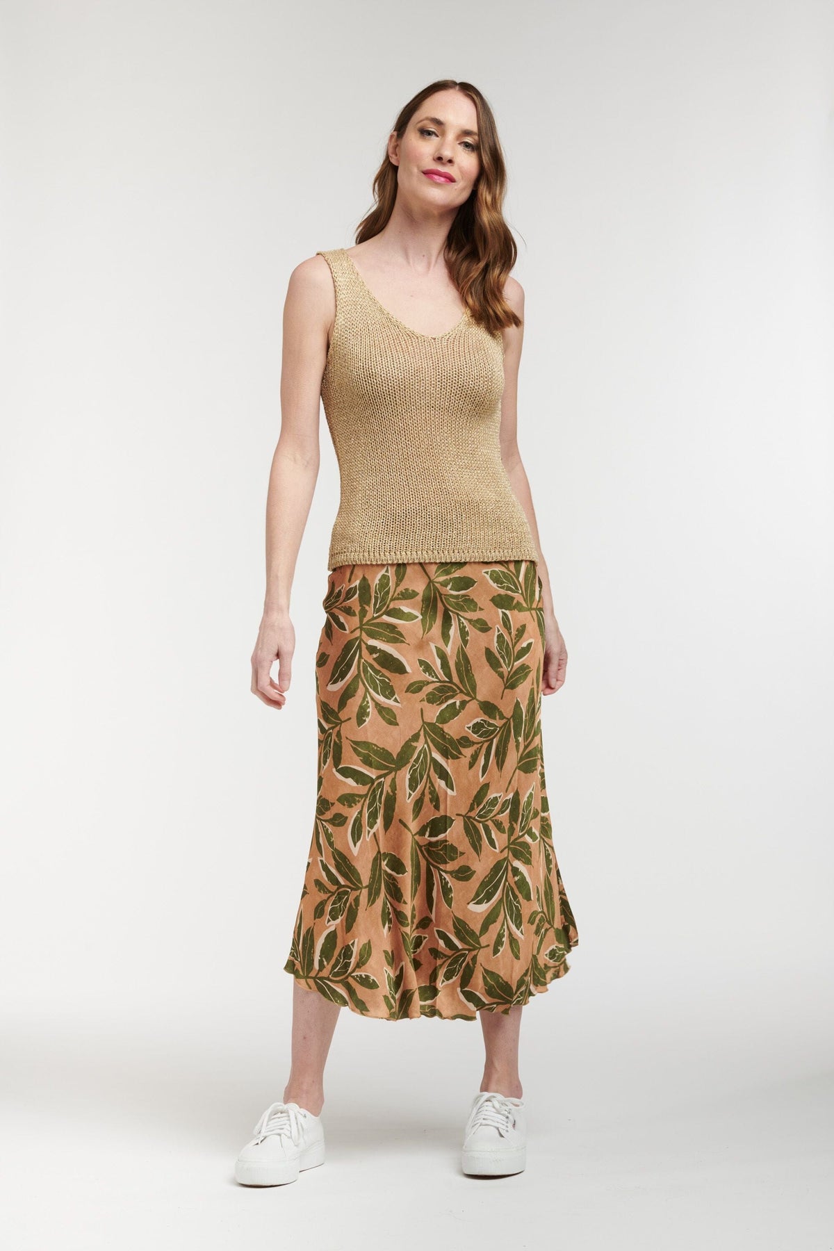 LOVE FROM ITALY 70's Knit Tank - Gold Tank - Zabecca Living