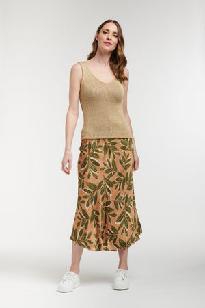 LOVE FROM ITALY 70's Knit Tank - Gold Tank - Zabecca Living
