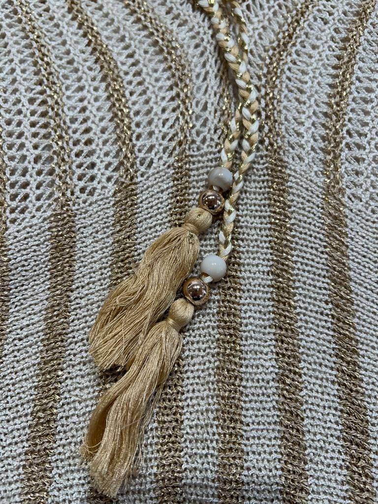 LOVE FROM ITALY Lurex Maxi Dress - Vanilla Gold Dress - Zabecca Living