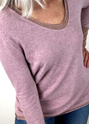 LOVE FROM ITALY Soft Jumper V Neck - Soft Pink Jumpers + Knitwear - Zabecca Living