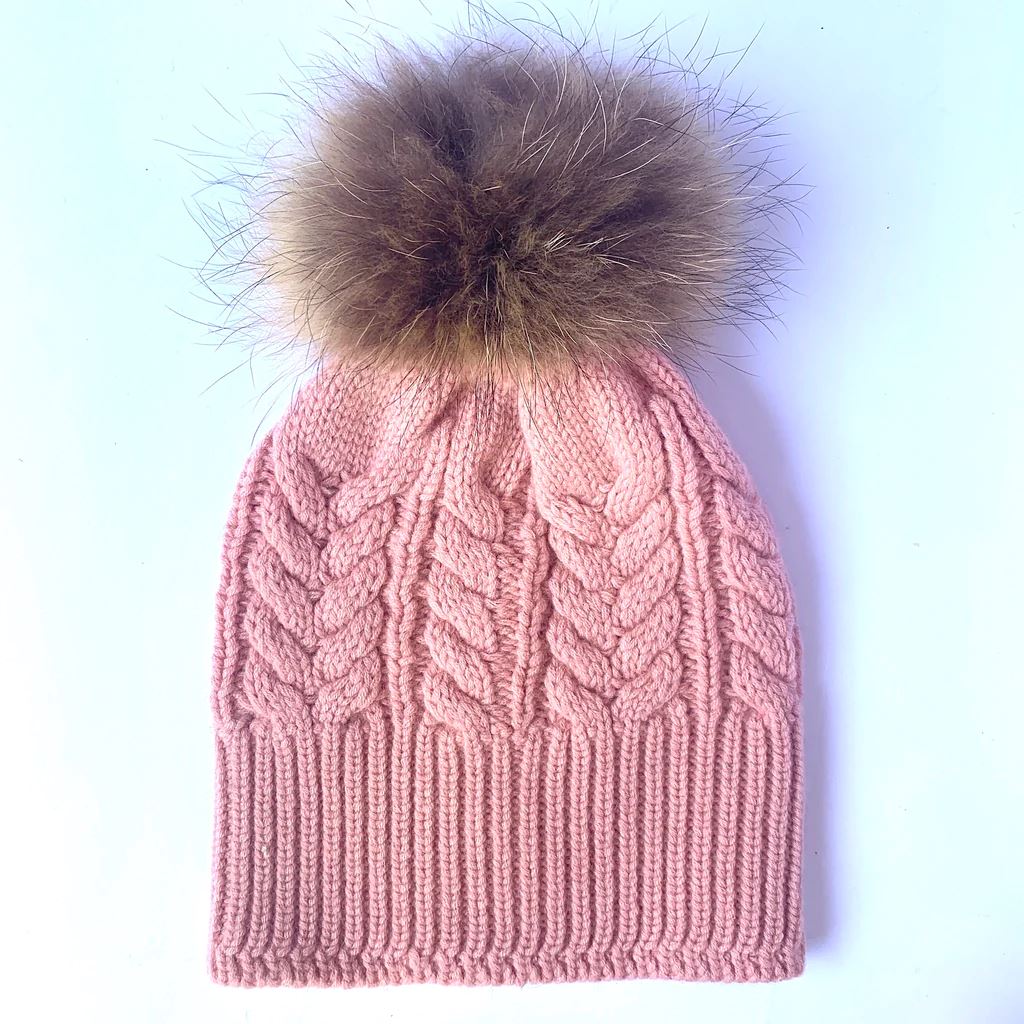 LOVE KATE Absolutely, I'm in! Merino Jumbo Cable Beanie - Crumble Beanie - Zabecca Living