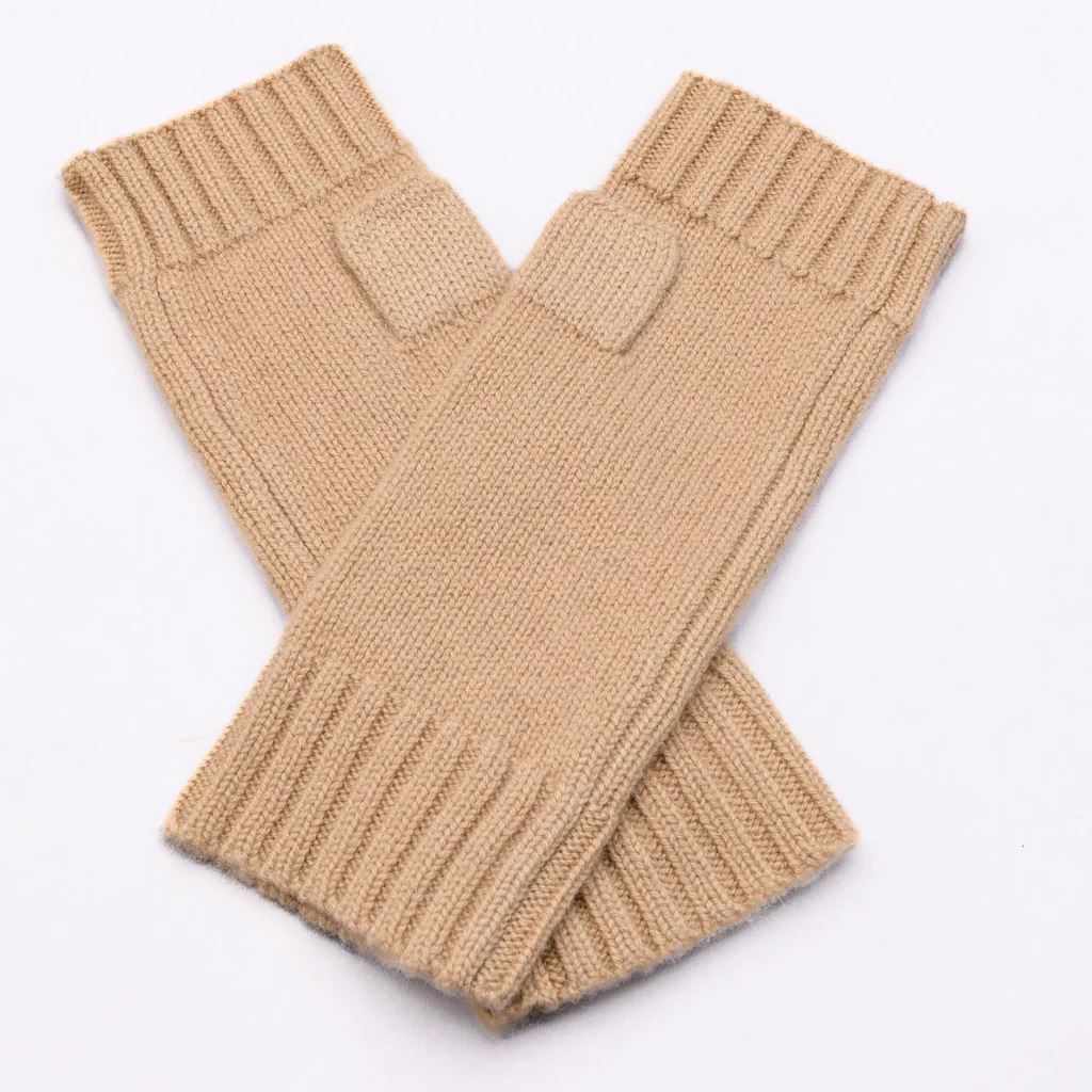 LOVE KATE Gotta Hand it to you Cashmere Fingerless Glove - Toast GLOVES - Zabecca Living