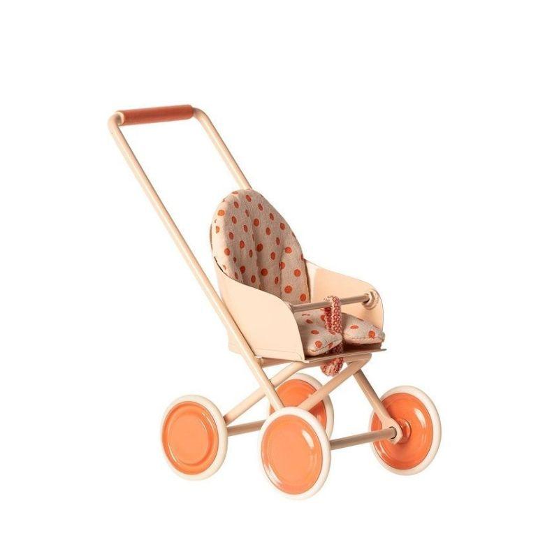 MAILEG Stroller, Micro - Soft Coral KIDS (5+ Yrs) - Zabecca Living