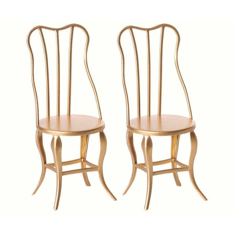 MAILEG Vintage Chairs 2 Pieces - Gold KIDS (5+ Yrs) - Zabecca Living