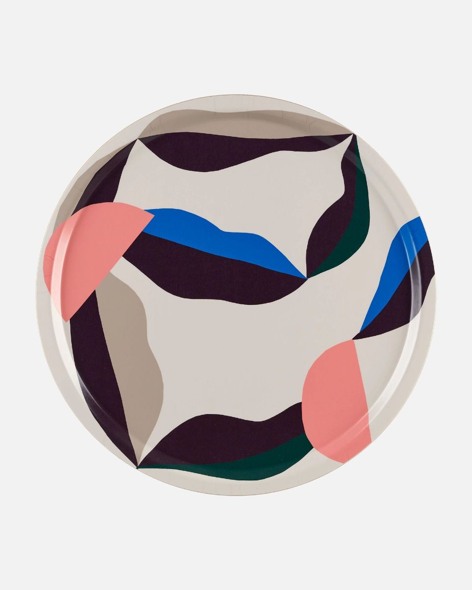 MARIMEKKO Berry Tray 46cm - White/Powder/Blue TRAY - Zabecca Living