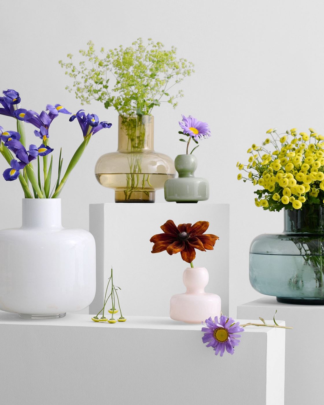 MARIMEKKO Flower Vase - Olive Opal VASE - Zabecca Living