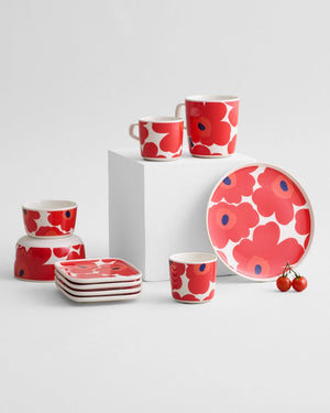 MARIMEKKO Oiva / Unikko Bowl 5dl - White Red Blue bowl - Zabecca Living