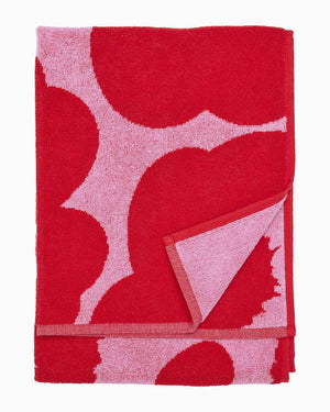 MARIMEKKO Unikko Mini Towel 50x70cm - Pink Red towel - Zabecca Living