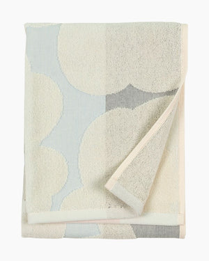 MARIMEKKO Unikko Ralli Hand Towel - White/Peach/Blue towel - Zabecca Living