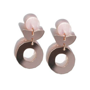 MARTHA JEAN Dune Flower Earrings - Rose Gold Earrings - Zabecca Living