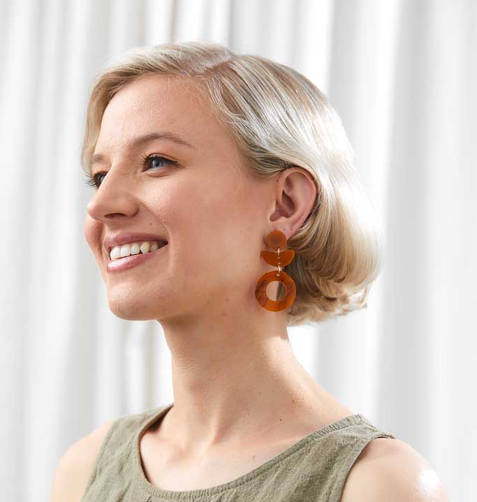 MARTHA JEAN Dune Flower Earrings - Sandstone Earrings - Zabecca Living