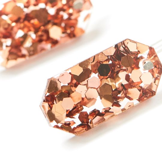 MARTHA JEAN Jewel Drop Earrings - Dusty Pink Earrings - Zabecca Living