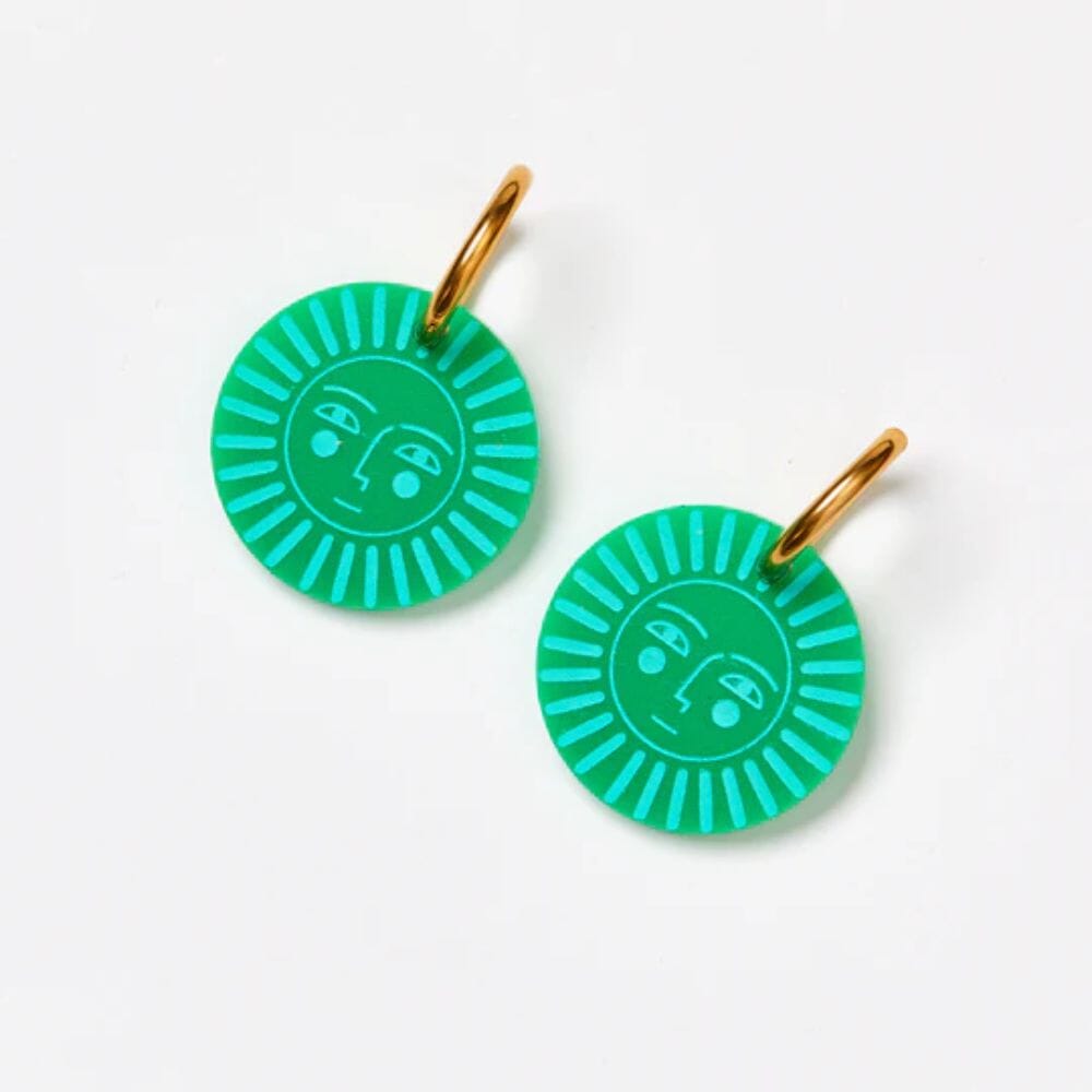 MARTHA JEAN Large Venus Earrings - Green Earrings - Zabecca Living