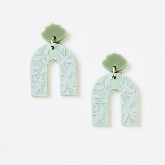 MARTHA JEAN Romance Earrings - Sage Earrings - Zabecca Living