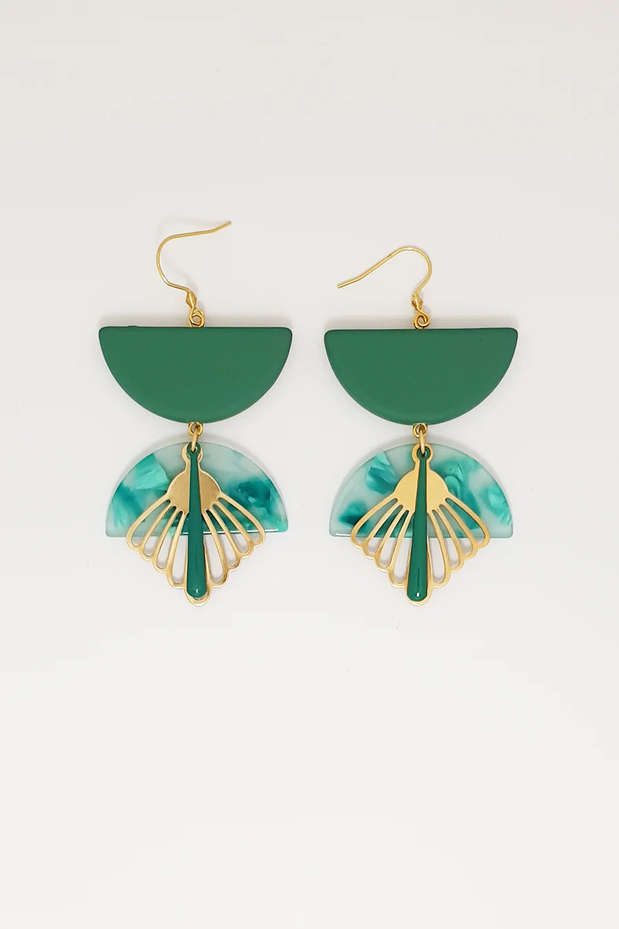 MIDDLE CHILD Swan Song Earrings - Green Earrings - Zabecca Living