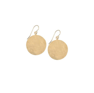 MISUZI Hammered Disc Earrings- Extra Large Earrings 14K GOLD FILLED - Zabecca Living