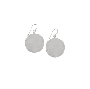 MISUZI Hammered Disc Earrings- Extra Large Earrings STERLING SILVER - Zabecca Living