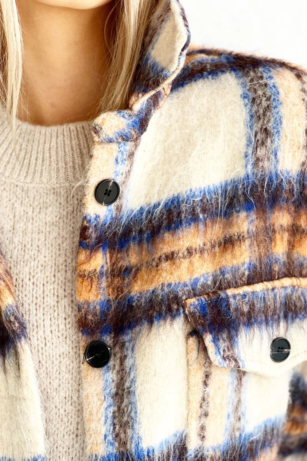 MOSK MELBOURNE Blake Jacket - Clay and Cobalt Blue Jackets + Coats - Zabecca Living
