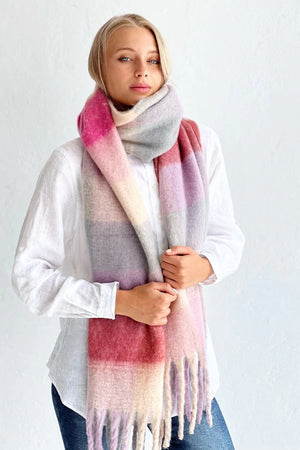 MOSK MELBOURNE Scarf - Foxglove Pink scarf - Zabecca Living