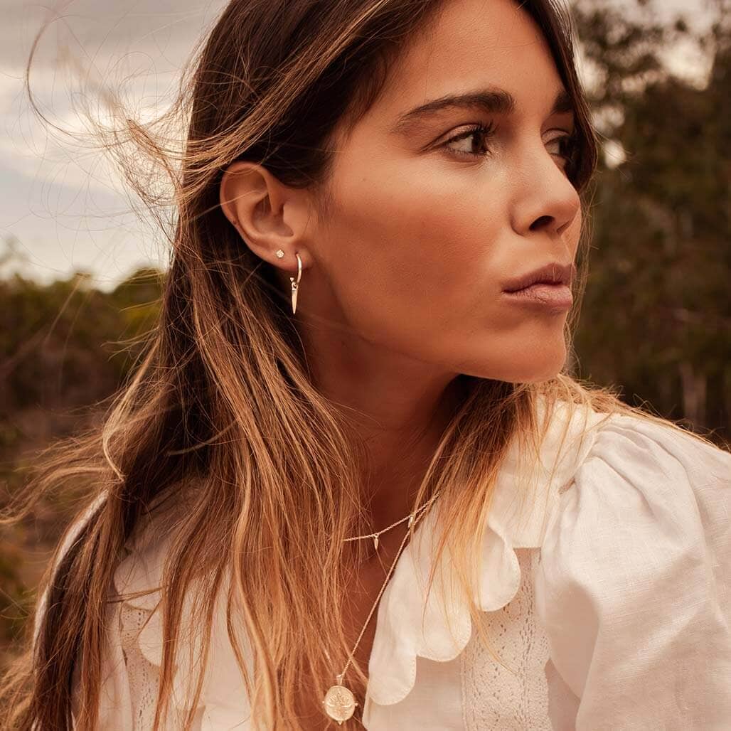 MURKANI 3mm Studs White Topaz - Rose Gold Earrings - Zabecca Living