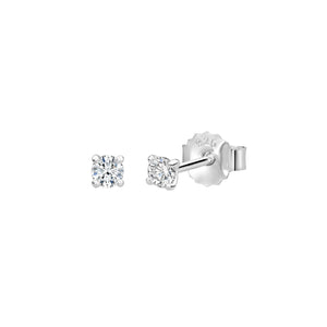 MURKANI 3mm Studs White Topaz - Sterling Silver Earrings - Zabecca Living