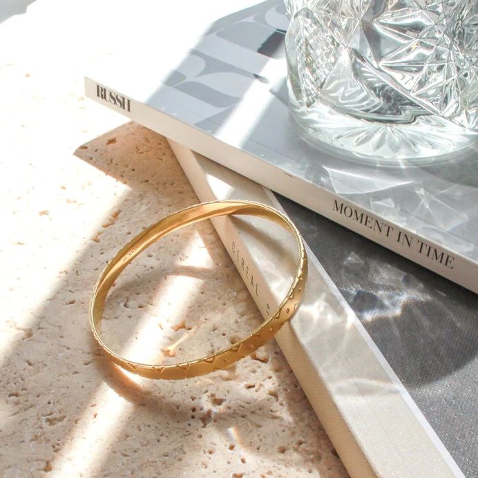 MURKANI Halcyon Manifest Bangle -18KT Gold Plate BRACELET - Zabecca Living