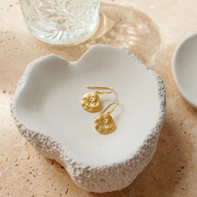 MURKANI Halcyon Small Earrings - 18KT Gold Plate Earrings - Zabecca Living